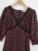 Short-sleeved V-neck stitching floral lace dress NSXDX133339