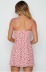 Sling backless slim Lace Up Floral Dress NSXDX133341