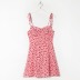 Sling backless slim Lace Up Floral Dress NSXDX133341