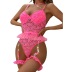 chain hanging neck sling wrap chest solid color see-through one-piece underwear NSRBL133349