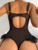sling hollow wrap chest solid color lace perspective one-piece underwear NSRBL133350