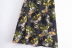 backless slim sling slit elastic floral print dress NSAM133366