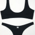 sling hollow high waist solid color Tankini two-piece set NSLRS133396