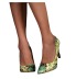zapatos de tacón de aguja con diseño de serpiente y punta estrecha NSJJX133404