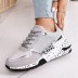 leopard print lace-up round toe flat bottom casual sports shoes NSJJX133406