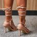 square toe one-word cross strappy high heel sandals NSJJX133411