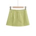 Pocket high waist slim solid color button pleated skirt NSXDX133427