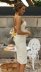 vestido floral ajustado con escote cruzado en el pecho sin espalda NSJKW133444