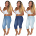 jeans ajustados de cintura alta de color liso NSWL133459