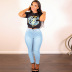 casual high waist slimm solid color jeans NSWL133465
