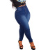 casual high waist slimm solid color jeans NSWL133465