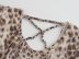 vestido largo con estampado de leopardo y manga abullonada sin espalda con cuello redondo NSAM134642