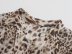 breasted leopard print v neck long sleeve loose top NSAM134643