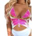cross suspender backless lace-up sequin butterfly solid color/color matching vest-Multicolor NSSFN134648