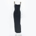 sling mopping slit high waist backless tight dress NSSFN134694