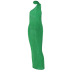 backless stitching pearl chain slit hanging neck sleeveless solid color dress NSLKL134763