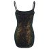 Sequins Sling low-cut slim backless short Dress NSDWT134844