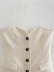 button solid color tube top backless slim vest NSAM134879
