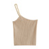 single-shoulder beaded suspender slim knitted vest NSAM134880