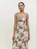 Sling slim backless low-cut flower print Dress NSAM134881