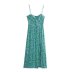 sling backless slit slim low-cut floral dress NSAM134897