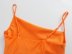 suspender slim backless solid color dress NSAM134900