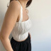 lace-up tube top backless slim solid color vest NSBLS134961