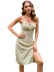 sling backless slit lace-up slim floral dress NSJKW134976