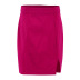 solid color high waist slit sheath skirt NSSQS134985