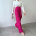 solid color high waist loose trousers NSSQS134987