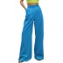 solid color high waist loose full-length pants NSSQS135005