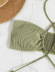 traje de baño de color liso con cuello halter y tirantes con cordón NSCSY135093