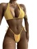 solid color double-strap lace up bikini NSCSY135094