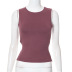 solid color round neck sleeveless straps slim irregular top NSHLJ135190