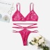 sling backless embroidery solid color perspective underwear two-piece set NSFQQ134232