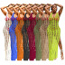 low-cut sleeveless slit slim hollow solid color beach outdoor cover-up-Multicolor NSTRS134257