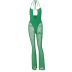 stitching hollow backless hanging neck tight sleeveless solid color jumpsuit NSHTL134357