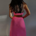 slim slit cross sling backless high waist solid color dress NSHTL134363