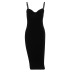 slim backless suspender low-cut solid color dress NSHTL134365