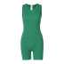 round neck sleeveless tight solid color jumpsuit NSHTL134376