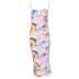 printing slim slit suspender backless low-cut dress NSHTL134398