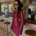 hollow backless long-sleeved slim solid color knitted dress NSLGF134522