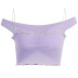 one-word shoulder sling slim short color matching top NSXE134610