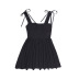 solid color knitted lace up suspender dress NSAFS135569
