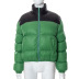 solid color round neck zipper long sleeve slim pocket cotton jacket NSSWF135609