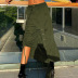 falda irregular con lazo plisado lateral con cordón de color liso NSYDL135659