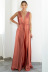 solid color sleeveless V-neck large skirt prom dress NSJRM135669