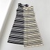 Striped Round Neck Sleeveless A-Line Mid-Length Dress NSXDX135739