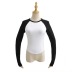 Long Sleeves Round Neck Cropped Raglan Sleeves Slim Fit Curved Hem T-Shirt NSXDX135741