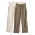 solid color side tie drawstring straight pants NSXDX135742